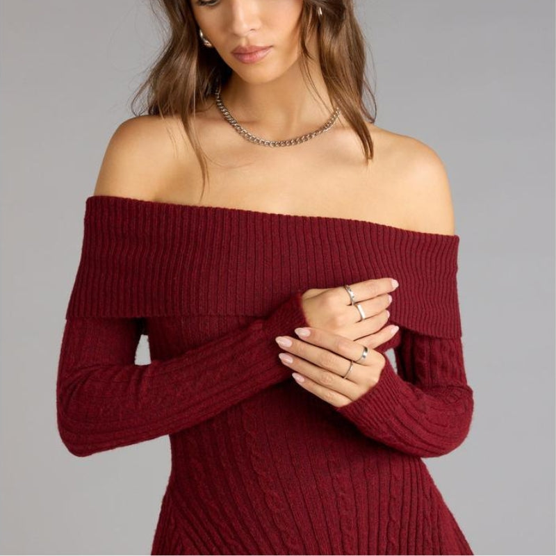 Lorie Cable-Knit Dress
