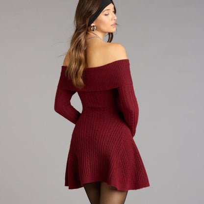 Lorie Cable-Knit Dress